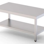 Mesa de Trabajo Acero Inoxidable Baja Central Con 1 Estante 1800x700x600h mm WTC270180S1