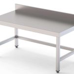 Mesa de Trabajo Acero Inoxidable Baja Mural Sin Estante 2200x600x600h mm WTW260220S0