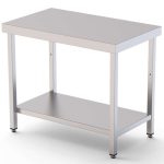 Mesa de Trabajo Acero inoxidable Central Con 1 Estante 1900x800x850h mm WTC180190S1