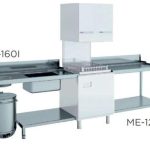 Mesa de prelavado entrada izquierda dim.1600x750x850h con estante con aro desbarazado mm MPD-160I