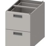 Módulo de dos cajones acero inoxidable AISI 201 386x590x540 mm para mesas fondo 700 mm MCA702 Línea Varsovia
