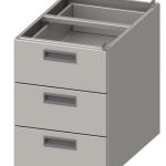 Módulo de tres cajones acero inoxidable AISI 201 386x590x540 mm para mesas fondo 700 mm MCA703 Línea Varsovia (952325043)