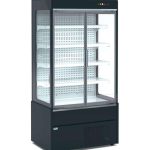 Mural Refrigerado Expositor con Puertas de Cristal 4 Estantes Fondo 700 de 1020 x700 x1990h mm AVEIRO MAE100PV-N color NEGRO