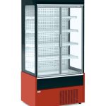 Mural Refrigerado Expositor  con Puertas de Cristal 4 Estantes Fondo 700 de 1530 x700 x1990h mm AVEIRO MAE150PV-R color ROJO