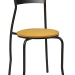 Silla Interior Armazón Plastificado Negro y Asiento Tapizado ASIA TAP