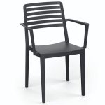Sillón Terraza Polipropileno color Negro ROW 2 NEG