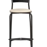 Taburete Armazón Plastificado Negro con Asiento Tapizado FLORIDA TAP