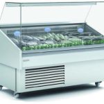 Vitrina Expositora Refrigerada Pescado / Marisco evaporador estático + placa fría  dim.1285x915x1185h mm Línea Córdoba EEC-130-RR-EF