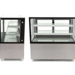 Vitrina Mostrador Refrigerada Ventilada Total Cristal Recto con 2 estantes de cristal 1215X675X1235h mm Línea Pekín XC1200Z