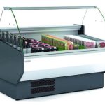 Vitrina Refrigerada Cristal Curvo Fondo 1100 dim.2525x1100x1235h mm Línea Córdoba VED-10-25-C-TF