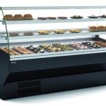 Vitrina Refrigerada Cristal Curvo pastelería  Fondo 900  dim.1055x940x1235h mm Línea Córdoba VEPD-9-10-C